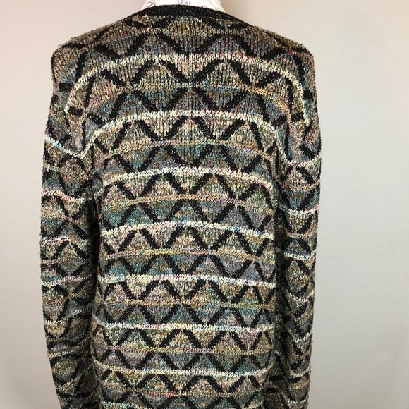 ✨ Rare C. Priva Vintage Metallic Knit Cardigan – Constantine Coin Buttons - Picture 5 of 13